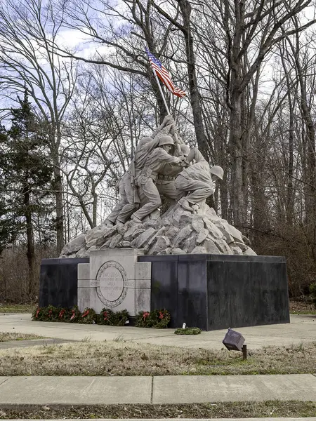 Washington Usa February 2020 Raising Flag Iwo Jima Statue Park — Stock Photo, Image