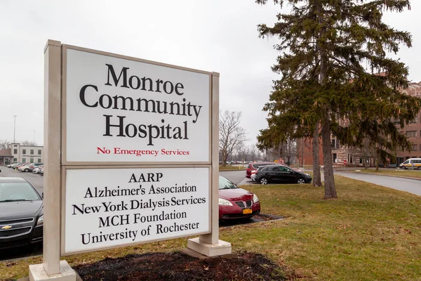 Rochester Usa March 2020 Monroe Community General Hospital Rochester New — Stock Photo, Image