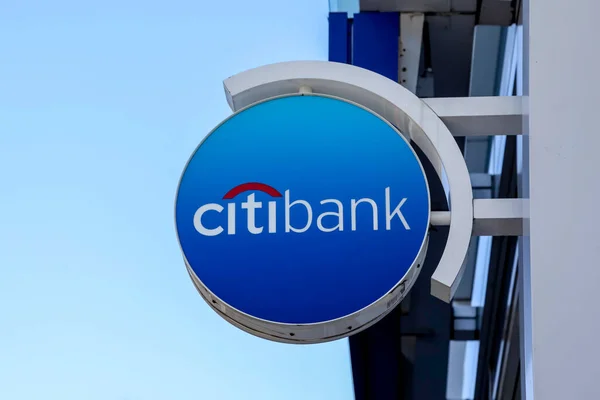 Washington Usa März 2020 Citi Bank Unterschreibt Einer Filiale Washington — Stockfoto