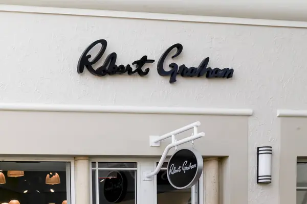 美国佛罗里达州奥兰多 2020年2月24日 罗伯特 格雷厄姆在美国佛罗里达州奥兰多悬挂标志 罗伯特 格雷厄姆是纽约奢侈品男性时尚品牌 — 图库照片