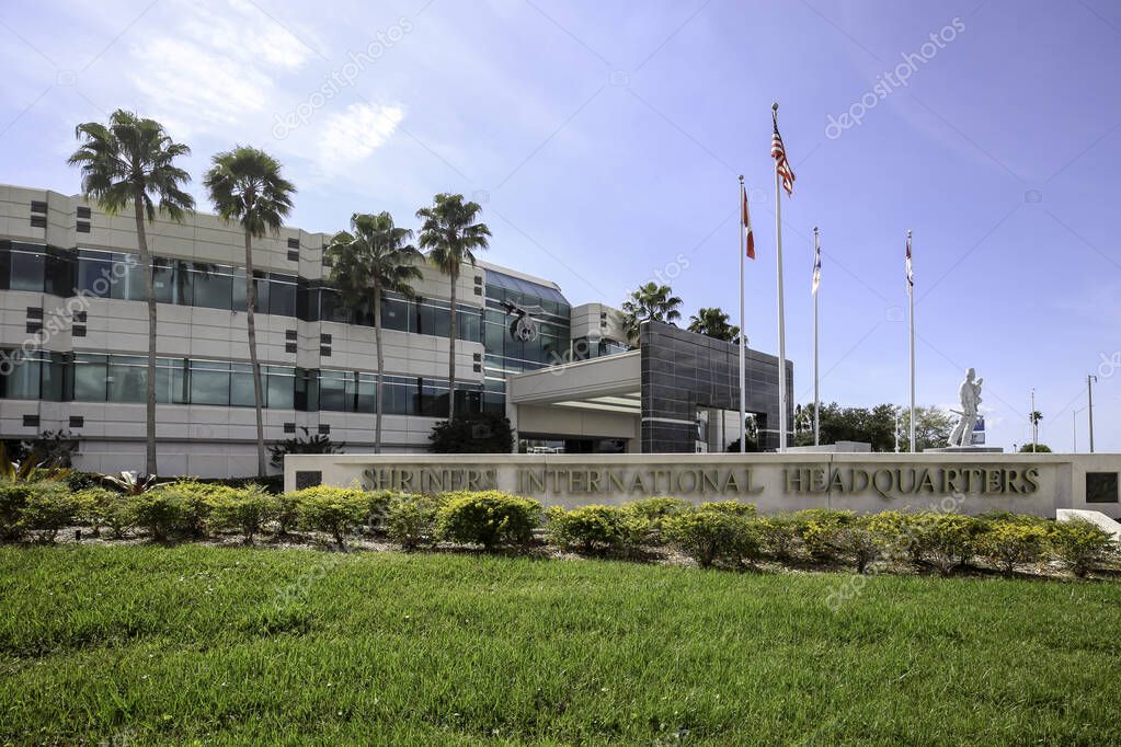 Tampa, Florida, USA - February 23, 2020: Shriners International Headquarters in Tampa, Florida, USA. Shriners is a society established in 1870.