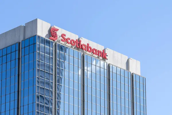 Mississauga Ontario Canadá Julio 2019 Scotiabank Edificio Oficinas Mississauga Ontario — Foto de Stock