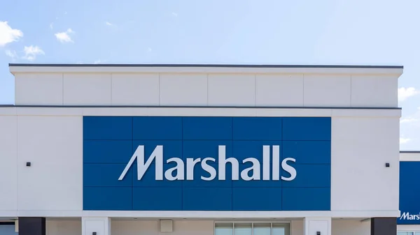 Oakville Ontario Canadá Julio 2019 Close Marshalls Store Sign Oakville —  Fotos de Stock