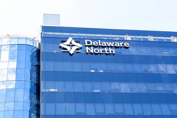 Buffalo New York Usa September 2019 Delaware North Skyltar Huvudkontoret — Stockfoto