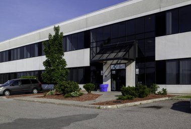 Markham, Ontario, Kanada - 29 Haziran 2018: Markham, On, Kanada 'daki Synnex Kanada ofisine giriş. Synnex Corporation bir bilgi teknolojisi tedarik zinciri hizmet şirketidir..