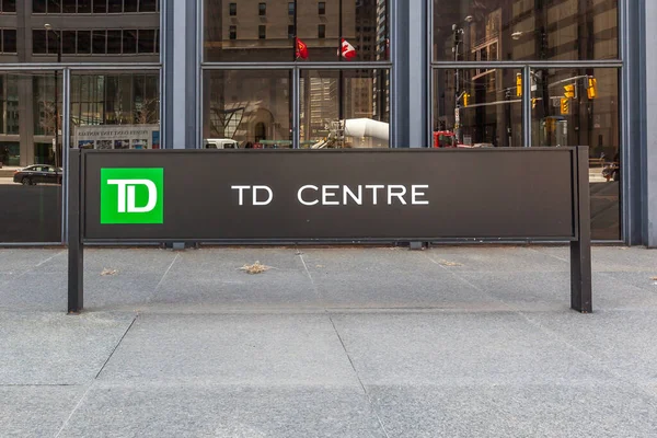 Toronto Ontario Kanada Maj 2018 Toronto Dominion Bank Tecknar Utanför — Stockfoto