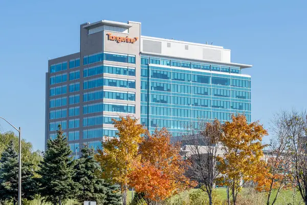 Toronto Canada October 2018 Tangerine Headquarters Building Toronto Tangerine Canadian — Stock Photo, Image
