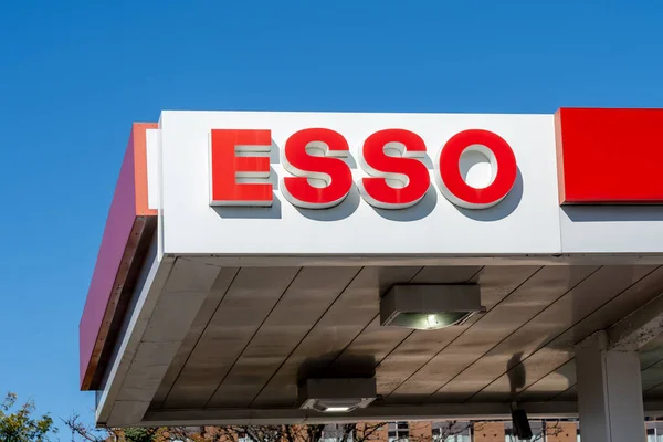 Markham Ontario Canadá Octubre 2018 Señal Gasolinera Esso Esso Nombre — Foto de Stock