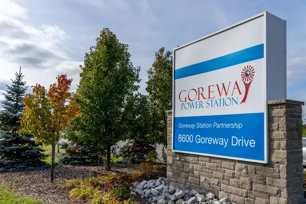 Brampton Ontário Canadá Novembro 2018 Sign Goreway Power Station Uma — Fotografia de Stock