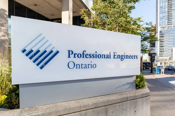 Toronto Canada June 2018 Sign Professional Engineers Ontario Peo Toronto — Stock Photo, Image