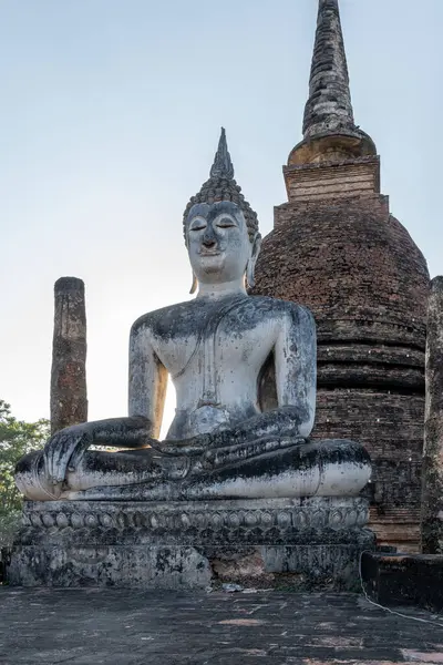 Statue Bouddha Dans Parc Historique Sukhothai Thaïlande Les Ruines Parc — Photo