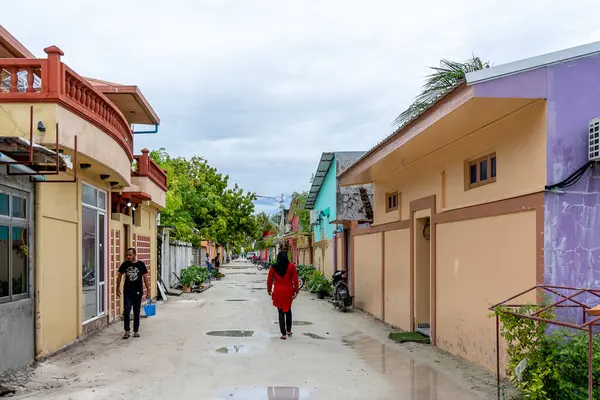 Maafushi Maldives Ноября 2018 Street View Maafushi Остров Мафуши Один — стоковое фото