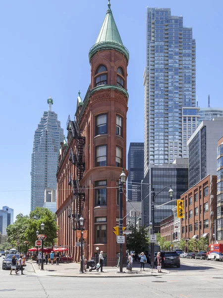 Toronto Canada Giugno 2018 Red Brick Gooderham Building Esposto Con — Foto Stock