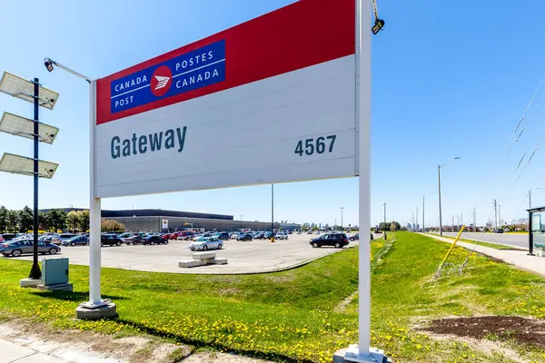 Mississauga Ontario Canada May 2018 Sign Canada Post Gateway Postal — Stock Photo, Image