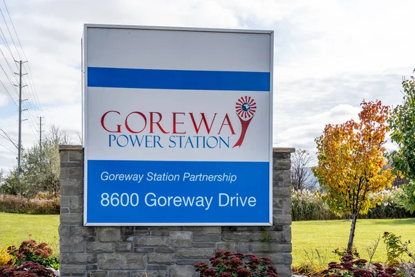 Brampton Ontario Canada November 2018 Sign Goreway Power Station Natural — Stock Photo, Image