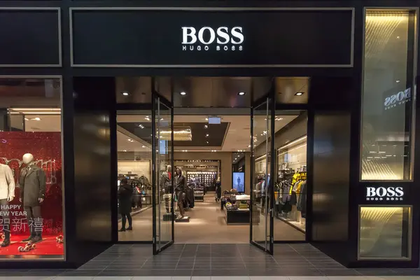 Toronto Canadá Febrero 2018 Tienda Boss Centro Comercial Eaton Centre —  Fotos de Stock