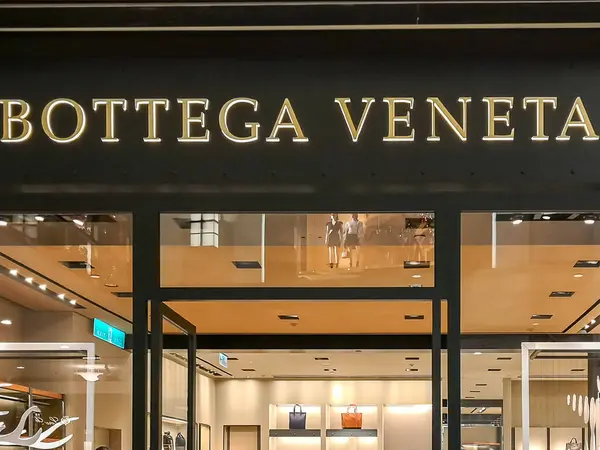 Taipei Taiwan December 2018 Close Bottega Veneta Store Sign Shopping — Stock Photo, Image