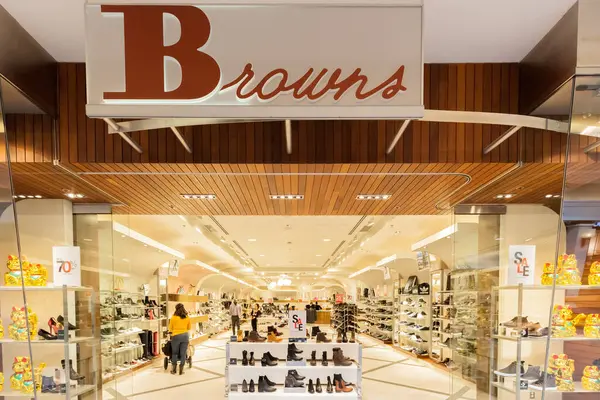 Toronto Canadá Fevereiro 2018 Browns Storefront Bayview Village Browns Shoes — Fotografia de Stock