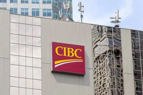 Toronto Kanada Maj 2018 Tecken Cibc Canadian Imperial Bank Commerce — Stockfoto