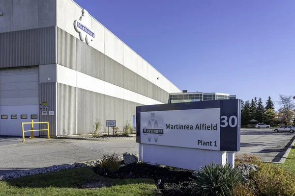 Vaughan Canada November 2018 Martinrea Headquarters Building Vaugha 马丁尼亚是轻质铝发动机组件 传动外壳的制造商 — 图库照片