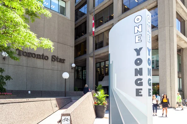 Toronto Canada June 2018 Toronto Star Sign Head Office Building — Stock Photo, Image