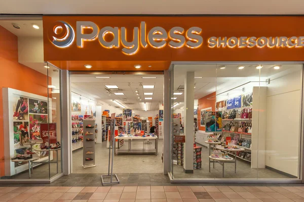 Toronto Kanada Styczeń 2018 Storefront Payless Shoesource Centrum Handlowym Payless — Zdjęcie stockowe