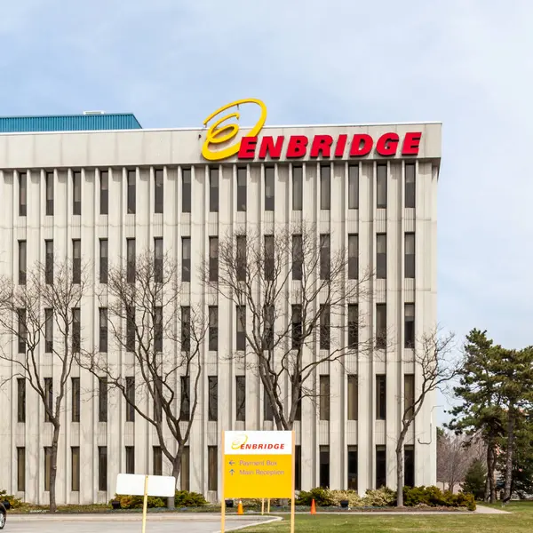 Toronto Ontario Canada April 2018 Sign Enbridge Head Office Building — Stock Photo, Image