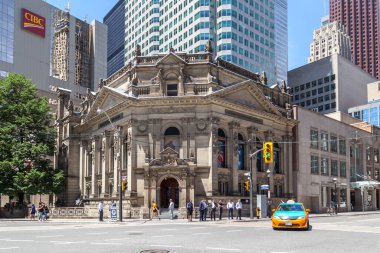 Toronto, Kanada - 19 Haziran 2018: Toronto 'da Hokey Hall of Fame binası, buz hokeyi tarihine adanmış bir müze ve onur listesi.