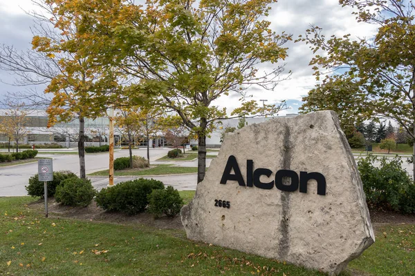 Mississauga Ontario Canada Οκτωβρίου 2018 Σημάδι Του Alcon Στο Κτήριο — Φωτογραφία Αρχείου