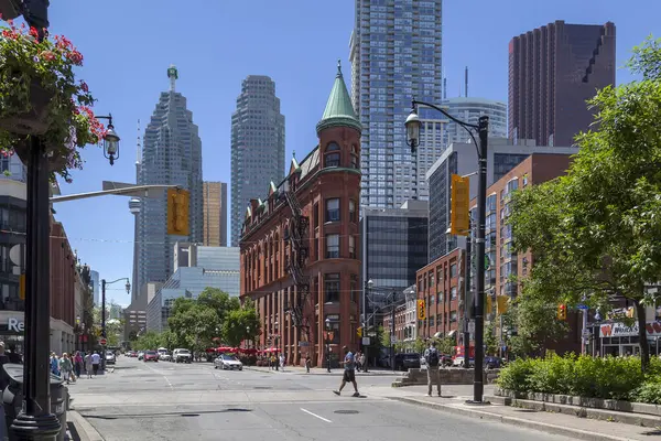 Toronto Kanada Haziran 2014 Görünüm Aşağı Şehir Merkezine Doğru Açık — Stok fotoğraf