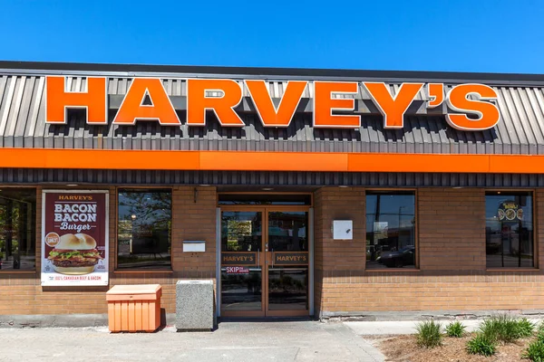 Mississauga Ontario Canada May 2018 Sign Harvey Fast Food Restaurant — Stock Photo, Image