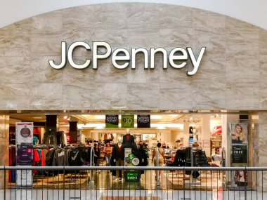 Houston, Teksas, ABD - 22 Eylül 2018: JcPenney mağazasının işareti. J. C. Penney Company Inc. bir Amerikan mağazası.. 