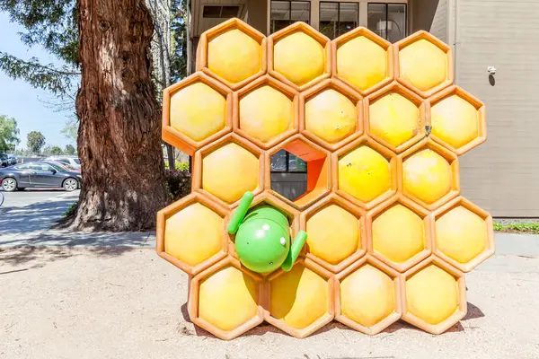Mountain View Kalifornia Usa Marca 2018 Android Honeycomb Statua Google — Zdjęcie stockowe