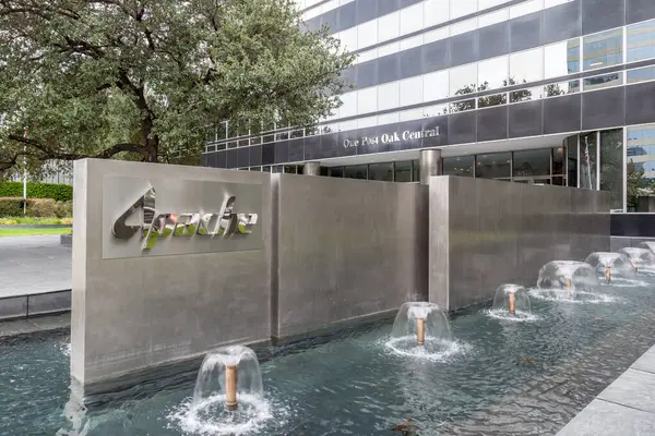 Houston Texas Usa September 2018 Sign Apache Ved Hovedkvarteret Til – stockfoto