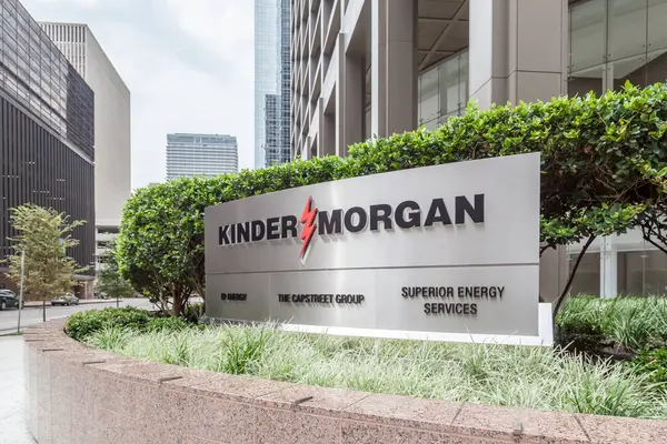 Houston Texas Usa Září 2018 Sign Kinder Morgan Company Headquarters — Stock fotografie