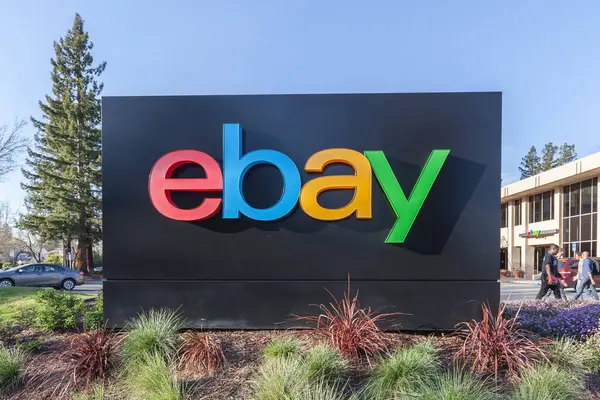 Close Ebay Sign Its Headquarters San Jose California Usa June — Foto de Stock