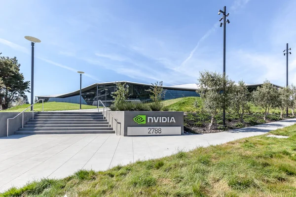 Santa Clara California Usa March 2018 Sign Nvidia Nvidia Headquarters — Stock Photo, Image