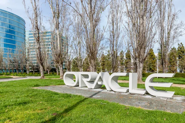 Redwood Shores Califórnia Eua Março 2018 Oracle Assina Sede Oracle — Fotografia de Stock