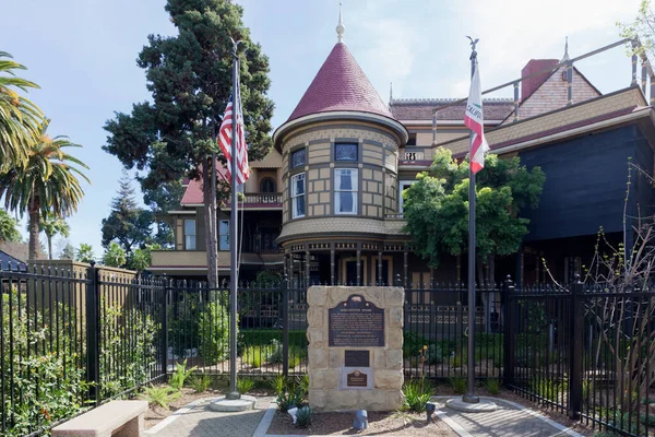 San José California Marzo 2018 Signo Histórico Winchester Mystery House — Foto de Stock