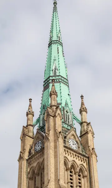 Башня Католической Церкви Святого Джеймса Торонто Онтарио Канада — стоковое фото