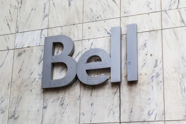 Toronto Canada June 2017 Sign Bell Canada Office Building Downtown — Stock Photo, Image