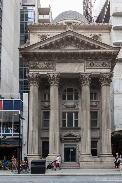 多伦多 2017年8月20日 多伦多遗产区 多伦多银行大楼 建于1905年 前多伦多银行大楼 — 图库照片