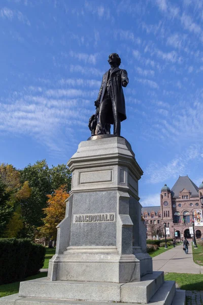 Toronto Canada October 2017 Sir John Macdonald Statue Queen Park — Stock Photo, Image