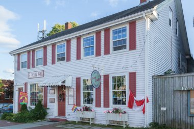 St. ANDREWS, NB, CANADA - AUGust 6, 2017: Kanada 'nın en büyük ulusal tarihi binalarından biri olan NB' deki St. Andrews (Deniz Kenarı) Miras Binası.