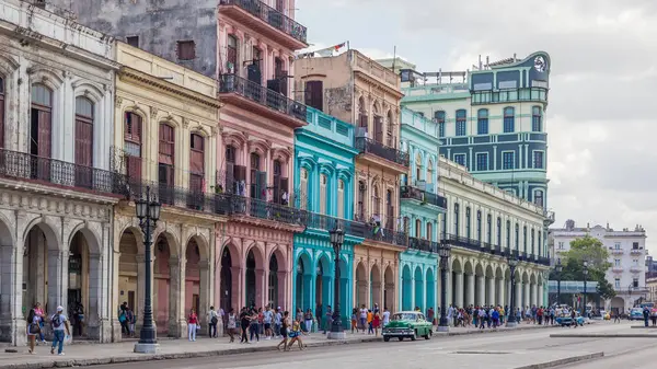 Havana Cuba 2017 Április Színes Épületek Régi Havannában Kubában — Stock Fotó