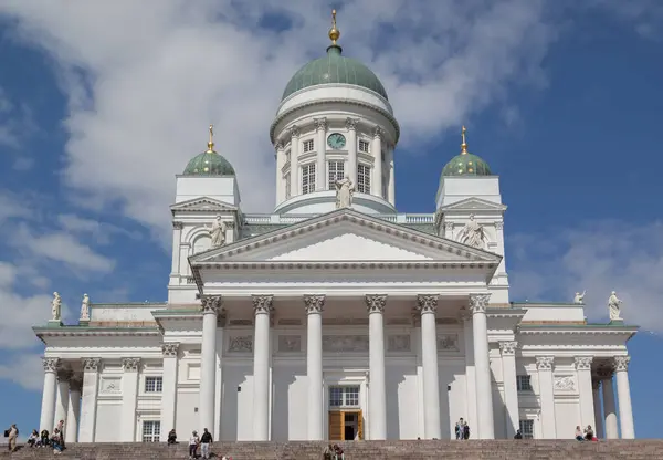 Helsinki Suomi Toukokuu 2016 Ihmiset Vierailevat Helsingin Tuomiokirkossa Avattu Vuonna — kuvapankkivalokuva