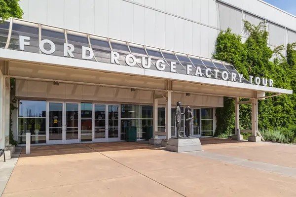Detroit Junio 2016 Entrada Del Ford Rouge Factory Tour Dearborn — Foto de Stock