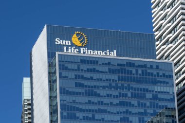 Toronto, Ontario, Kanada - 19 Haziran 2018: Sun Life Finans Merkezi Toronto. Sun Life Financial, Kanada merkezli bir finans şirketi..