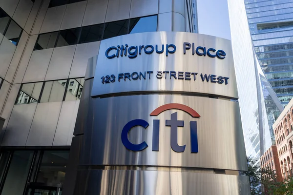 Citi Canada Huvudkontor Citigroup Place Toronto Kanada Den Oktober 2023 — Stockfoto