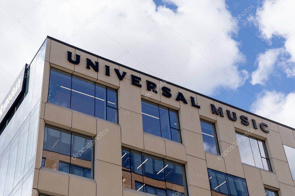 Universal Music Canada headquarters in Liberty Village, Toronto, ON, Canada, on October 17, 2023. Universal Music Canada is a music company.